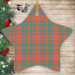 MacKintosh Ancient Tartan Ornament Star Ornament, Christmas Star Decorations, ceramic ornament, Plaid Star Ceramic Ornament, Christmas Ornament Decorations Gift