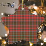 MacKintosh Hunting Weathered Tartan Ornament Star Ornament, Christmas Star Decorations, ceramic ornament, Plaid Star Ceramic Ornament, Christmas Ornament Decorations Gift