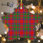MacKintosh Modern Tartan Ornament Star Ornament, Christmas Star Decorations, ceramic ornament, Plaid Star Ceramic Ornament, Christmas Ornament Decorations Gift