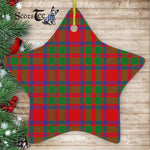 MacKintosh Modern Tartan Ornament Star Ornament, Christmas Star Decorations, ceramic ornament, Plaid Star Ceramic Ornament, Christmas Ornament Decorations Gift