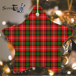 MacKintosh Tartan Ornament Star Ornament, Christmas Star Decorations, ceramic ornament, Plaid Star Ceramic Ornament, Christmas Ornament Decorations Gift