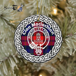 MacLachlan Scottish Clan Tartan Crest Badge Old Plaid Ornament Gift. Christmas Tree Ornament Tartan Ornament Great Christmas Ornaments Gift - Scotstee Shop