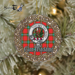 MacLaine Celtic Circle Plaid Ornament Gift. Christmas Tree Ornament Tartan Ornament Great Christmas Ornaments Gift - Scotstee Shop