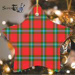 MacLaine Of Loch Buie Tartan Ornament Star Ornament, Christmas Star Decorations, ceramic ornament, Plaid Star Ceramic Ornament, Christmas Ornament Decorations Gift