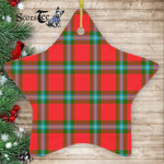 MacLaine Of Loch Buie Tartan Ornament Star Ornament, Christmas Star Decorations, ceramic ornament, Plaid Star Ceramic Ornament, Christmas Ornament Decorations Gift