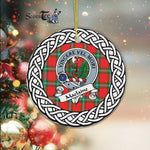 MacLaine Tartan Ornament,  ceramic ornament, personalized christmas ornaments, christmas tree ornaments, christmas door decorations, Plaid Ornament, Tartan Ceramic Ornament