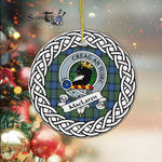 MacLaren Tartan Ornament,  ceramic ornament, personalized christmas ornaments, christmas tree ornaments, christmas door decorations, Plaid Ornament, Tartan Ceramic Ornament