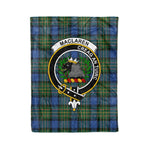 Scotstee Shop Tartan Plaid Fleece Blankets MacLaren Ancient Clan Crest Badge Scottish Tartan Plaid Sherpa Blanket