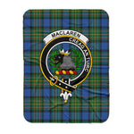 Scotstee Shop Tartan Plaid Blanket MacLaren Ancient Clan Crest Badge Scottish Tartan Plaid Sherpa Blanket