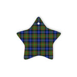 MacLaren Tartan Ornament Star Ornament, Christmas Star Decorations, ceramic ornament, Plaid Star Ceramic Ornament, Christmas Ornament Decorations Gift