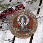 MacLean Celtic Circle Plaid Ornament Gift. Christmas Tree Ornament Tartan Ornament Great Christmas Ornaments Gift - Scotstee Shop