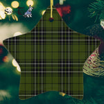 MacLean Hunting Tartan Ornament Star Ornament, Christmas Star Decorations, ceramic ornament, Plaid Star Ceramic Ornament, Christmas Ornament Decorations Gift