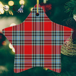 MacLeay Tartan Ornament Star Ornament, Christmas Star Decorations, ceramic ornament, Plaid Star Ceramic Ornament, Christmas Ornament Decorations Gift