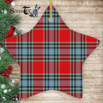 MacLeay Tartan Ornament Star Ornament, Christmas Star Decorations, ceramic ornament, Plaid Star Ceramic Ornament, Christmas Ornament Decorations Gift