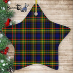 MacLellan Modern Tartan Ornament Star Ornament, Christmas Star Decorations, ceramic ornament, Plaid Star Ceramic Ornament, Christmas Ornament Decorations Gift