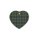 MacLellan Tartan Heart Ornaments, Christmas Tree Ornament, Plaid Christmas Ornaments, Ceramic Heart Christmas Tree Decoration, Christmas Ornament, Plaid Ornament, Tartan Ornament, Buffalo Plaid Ornament