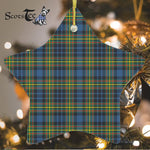 MacLellan Tartan Ornament Star Ornament, Christmas Star Decorations, ceramic ornament, Plaid Star Ceramic Ornament, Christmas Ornament Decorations Gift