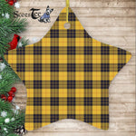 MacLeod Of Lewis Ancient Tartan Ornament Star Ornament, Christmas Star Decorations, ceramic ornament, Plaid Star Ceramic Ornament, Christmas Ornament Decorations Gift