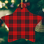 MacLeod Of Raasay Tartan Ornament Star Ornament, Christmas Star Decorations, ceramic ornament, Plaid Star Ceramic Ornament, Christmas Ornament Decorations Gift
