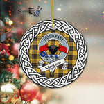 MacLeod Tartan Ornament,  ceramic ornament, personalized christmas ornaments, christmas tree ornaments, christmas door decorations, Plaid Ornament, Tartan Ceramic Ornament