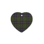 MacMillan Hunting Modern Tartan Heart Ornaments, Christmas Tree Ornament, Plaid Christmas Ornaments, Ceramic Heart Christmas Tree Decoration, Christmas Ornament, Plaid Ornament, Tartan Ornament, Buffalo Plaid Ornament