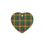 MacMillan Old Ancient Tartan Heart Ornaments, Christmas Tree Ornament, Plaid Christmas Ornaments, Ceramic Heart Christmas Tree Decoration, Christmas Ornament, Plaid Ornament, Tartan Ornament, Buffalo Plaid Ornament