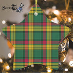 MacMillan Old Ancient Tartan Ornament Star Ornament, Christmas Star Decorations, ceramic ornament, Plaid Star Ceramic Ornament, Christmas Ornament Decorations Gift