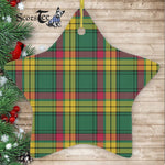 MacMillan Old Ancient Tartan Ornament Star Ornament, Christmas Star Decorations, ceramic ornament, Plaid Star Ceramic Ornament, Christmas Ornament Decorations Gift