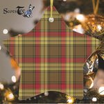 MacMillan Old Weathered Tartan Ornament Star Ornament, Christmas Star Decorations, ceramic ornament, Plaid Star Ceramic Ornament, Christmas Ornament Decorations Gift