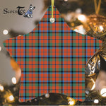 MacNaughton Ancient Tartan Ornament Star Ornament, Christmas Star Decorations, ceramic ornament, Plaid Star Ceramic Ornament, Christmas Ornament Decorations Gift
