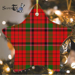 MacNeacail Tartan Ornament Star Ornament, Christmas Star Decorations, ceramic ornament, Plaid Star Ceramic Ornament, Christmas Ornament Decorations Gift