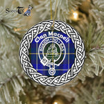 MacNeil Tartan Ornament,  ceramic ornament, personalized christmas ornaments, christmas tree ornaments, christmas door decorations, Plaid Ornament, Tartan Ceramic Ornament