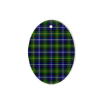 MacNeill Of Barra Modern Tartan Oval Ornaments, Christmas Tree Ornament, Plaid Christmas Ornaments, Ceramic Oval Christmas Tree Decoration, Tartan Oval Ornaments, Christmas Tree Ornament, Plaid Christmas Ornaments, Ceramic Oval Christmas Tree Decoration