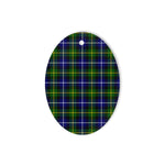 MacNeill Of Barra Modern Tartan Oval Ornaments, Christmas Tree Ornament, Plaid Christmas Ornaments, Ceramic Oval Christmas Tree Decoration, Tartan Oval Ornaments, Christmas Tree Ornament, Plaid Christmas Ornaments, Ceramic Oval Christmas Tree Decoration
