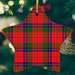 MacNicol Tartan Ornament Star Ornament, Christmas Star Decorations, ceramic ornament, Plaid Star Ceramic Ornament, Christmas Ornament Decorations Gift