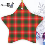 MacPhee Tartan Ornament Star Ornament, Christmas Star Decorations, ceramic ornament, Plaid Star Ceramic Ornament, Christmas Ornament Decorations Gift