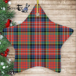 MacPherson Ancient Tartan Ornament Star Ornament, Christmas Star Decorations, ceramic ornament, Plaid Star Ceramic Ornament, Christmas Ornament Decorations Gift