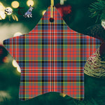 MacPherson Ancient Tartan Ornament Star Ornament, Christmas Star Decorations, ceramic ornament, Plaid Star Ceramic Ornament, Christmas Ornament Decorations Gift
