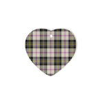 MacPherson Dress Ancient Tartan Heart Ornaments, Christmas Tree Ornament, Plaid Christmas Ornaments, Ceramic Heart Christmas Tree Decoration, Christmas Ornament, Plaid Ornament, Tartan Ornament, Buffalo Plaid Ornament