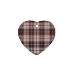MacPherson Hunting Ancient Tartan Heart Ornaments, Christmas Tree Ornament, Plaid Christmas Ornaments, Ceramic Heart Christmas Tree Decoration, Christmas Ornament, Plaid Ornament, Tartan Ornament, Buffalo Plaid Ornament