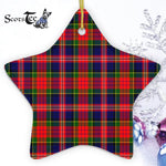 MacPherson Modern Tartan Ornament Star Ornament, Christmas Star Decorations, ceramic ornament, Plaid Star Ceramic Ornament, Christmas Ornament Decorations Gift