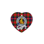 Macpherson Scottish Clan Badge Plaid Christmas Ornaments Gift Heart Ornament Macpherson Clan Tartan Ornaments, Plaid Ornament, christmas Ornament, plaid christmas ornament