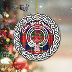 MacPherson Scottish Clan Tartan Crest Badge Old Plaid Ornament Gift. Christmas Tree Ornament Tartan Ornament Great Christmas Ornaments Gift - Scotstee Shop