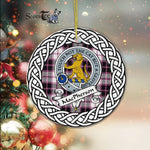 MacPherson Tartan Ornament,  ceramic ornament, personalized christmas ornaments, christmas tree ornaments, christmas door decorations, Plaid Ornament, Tartan Ceramic Ornament