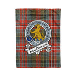 Macpherson Tartan Blanket Plaid Blanket MacPherson Weathered Clan Badge Tartan Blanket Scottish Plaid Throw Blanket Tartan Plaid Fleece Blanket - Scotstee Shop