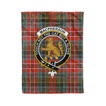 Macpherson Tartan Blanket Plaid Blanket MacPherson Weathered Clan Crest Badge Tartan Blanket Scottish Plaid Throw Blanket Tartan Plaid Fleece Blanket - Scotstee Shop