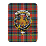 Scotstee Shop Tartan Plaid Blanket MacPherson Ancient Clan Crest Badge Scottish Tartan Plaid Sherpa Blanket
