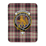 Macpherson Tartan Plaid Sherpa Blanket MacPherson Hunting Plaid Blanket Ancient Clan Crest Badge Tartan Blanket