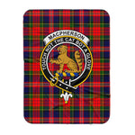 Scotstee Shop Tartan Plaid Blanket MacPherson Modern Clan Crest Badge Scottish Tartan Plaid Sherpa Blanket