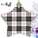 MacPherson Tartan Ornament Star Ornament, Christmas Star Decorations, ceramic ornament, Plaid Star Ceramic Ornament, Christmas Ornament Decorations Gift